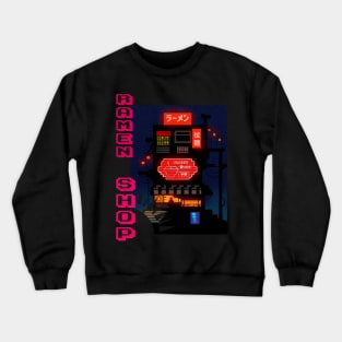Ramen Shop Japanese Pixel Art Crewneck Sweatshirt